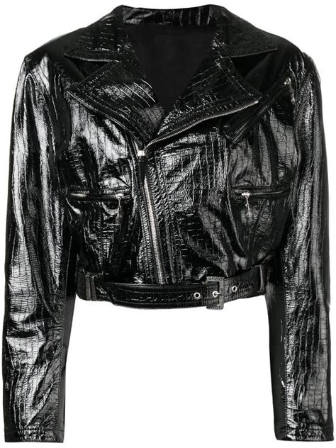 versace world collection leather jacket|vintage versace leather jacket.